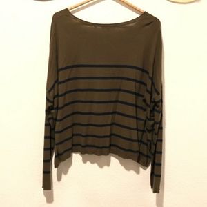 VINCE Super Soft Striped Crew Sweater